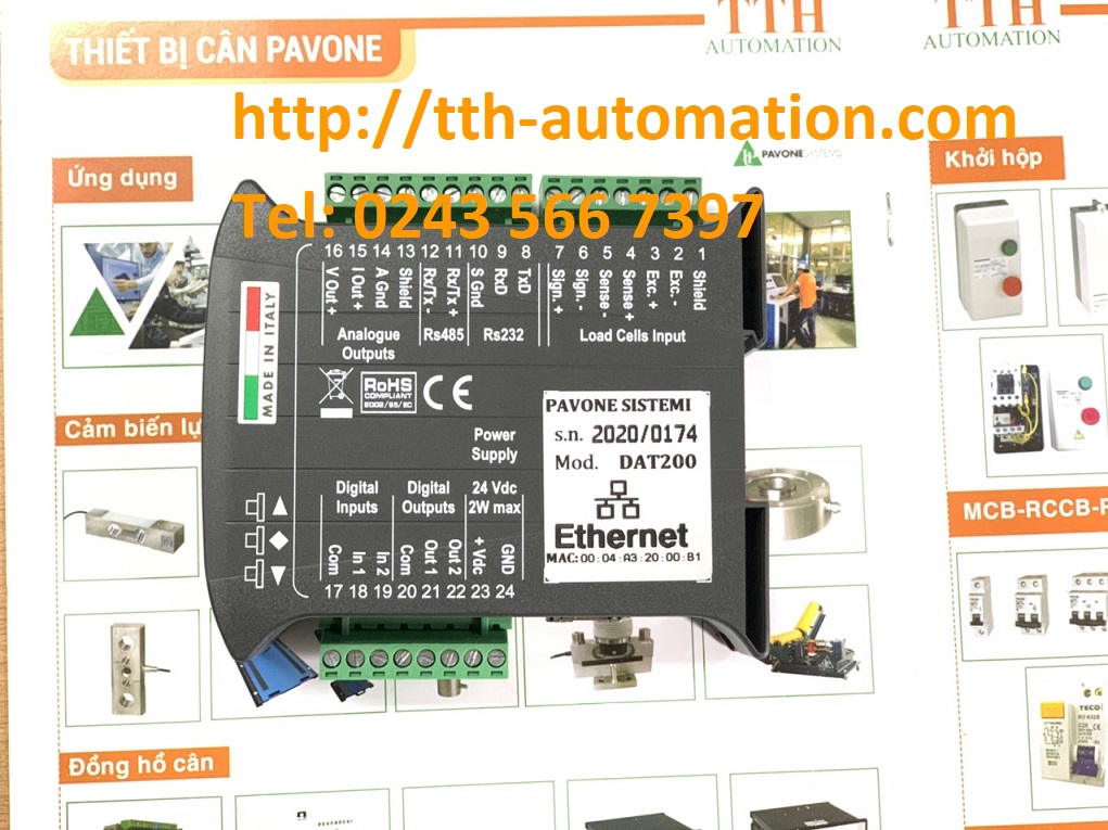 dau can DAT200 ethernet dong ho can pavone sistemi dau can DAT200 ethernet dong ho can pavone sistemi