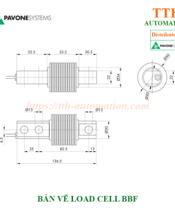 LOAD CELL CẢM BIẾN TRỌNG LƯỢNG PAVONE BBF-200KG 1 BAN VE BBF