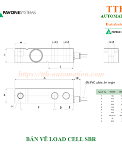 LOAD CELL CẢM BIẾN TRỌNG LƯỢNG PAVONE SBR-2.000KG 1 ban ve duoi 7500